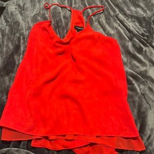Red Tank Top Blouse